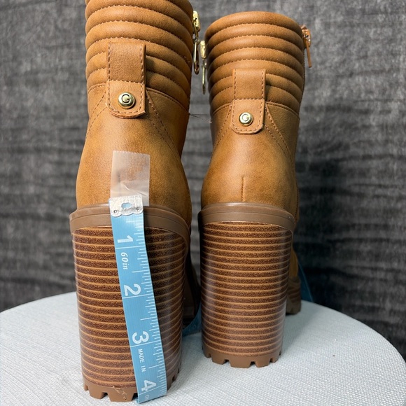 GBG Los Angeles Brown Lace Up Ankle Boots Block Heel Women’s 5.5(B109) - Picture 9 of 9